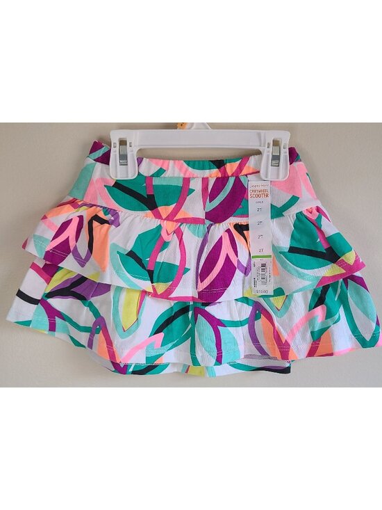 jumping beans Dresses & Skirts - Jumping Beans Girls Cartwheel Scooter Skirt 2T Multicolor Ruffled Spring/Summer